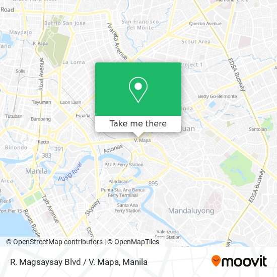 R. Magsaysay Blvd / V. Mapa map