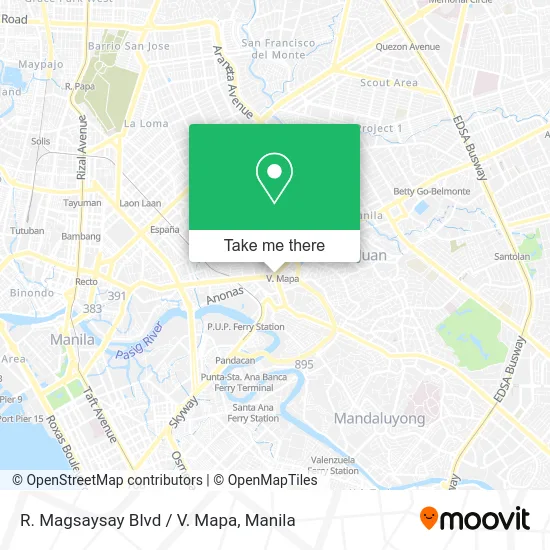 R. Magsaysay Blvd / V. Mapa map