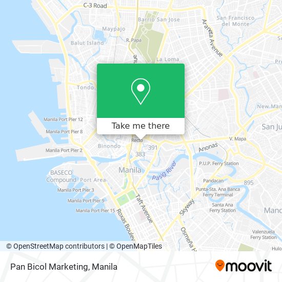 Pan Bicol Marketing map