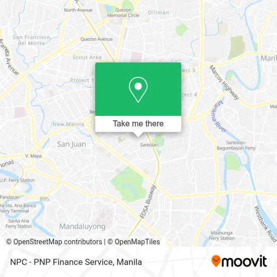 NPC - PNP Finance Service map