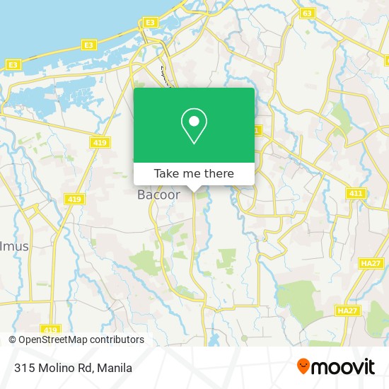 315 Molino Rd map