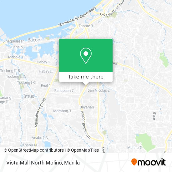 Vista Mall North Molino map