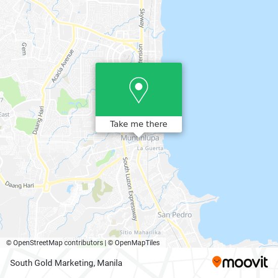 South Gold Marketing map