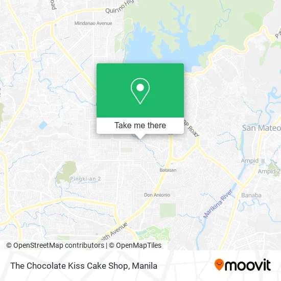 The Chocolate Kiss Cake Shop map