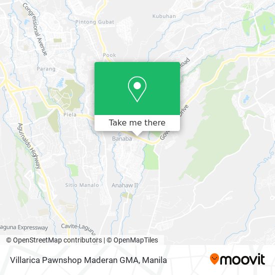 Villarica Pawnshop Maderan GMA map