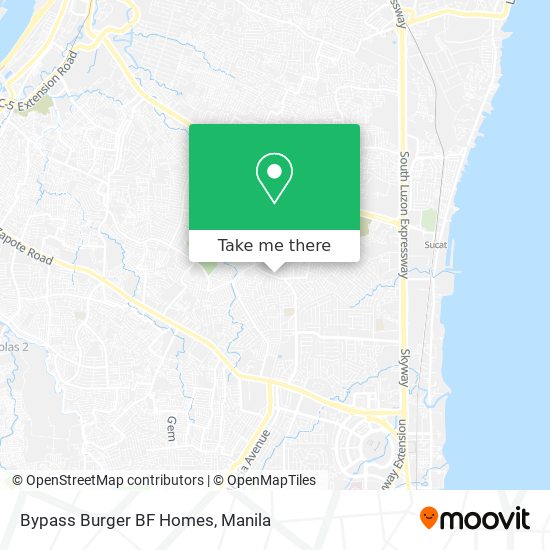 Bypass Burger BF Homes map
