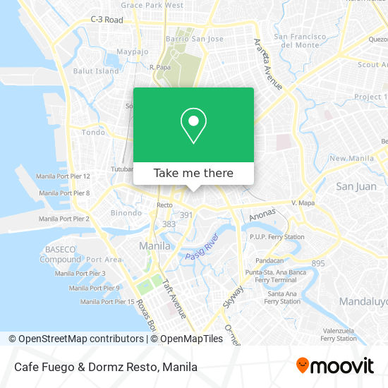 Cafe Fuego & Dormz Resto map