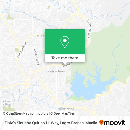 Pixie's Sinugba Quirino Hi-Way, Lagro Branch map
