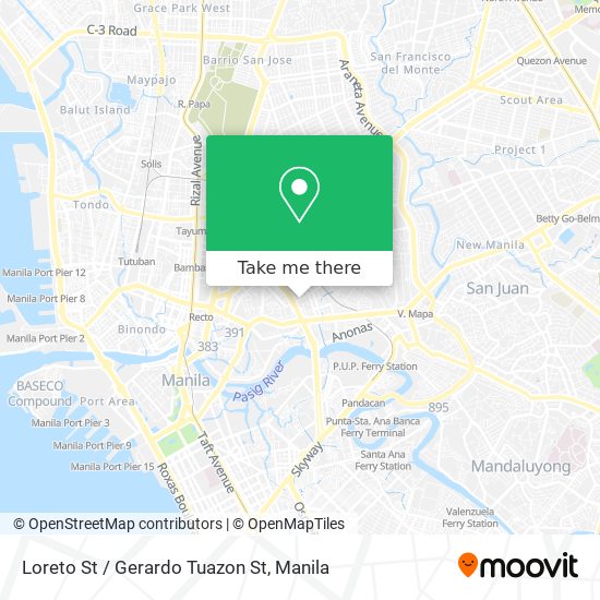 Loreto St / Gerardo Tuazon St map