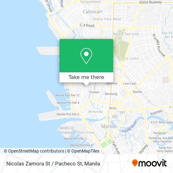 Nicolas Zamora St / Pacheco St map