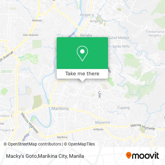 Macky's Goto,Marikina City map