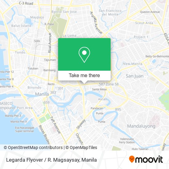 Legarda Flyover / R. Magsaysay map
