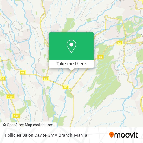 Follicles Salon Cavite GMA Branch map