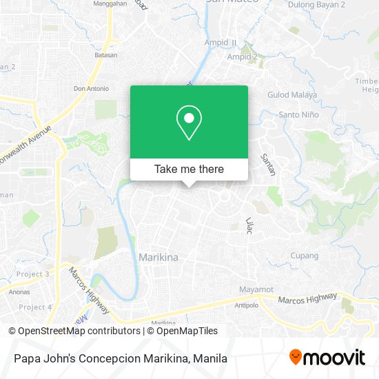 Papa John's Concepcion Marikina map