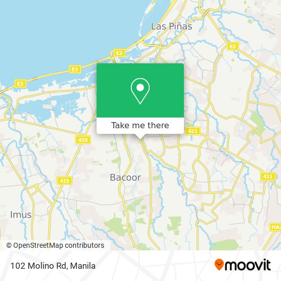 102 Molino Rd map