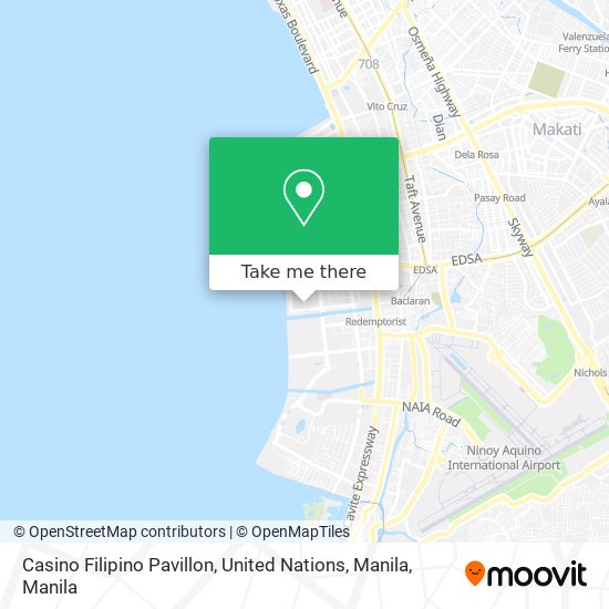 Casino Filipino Pavillon, United Nations, Manila map