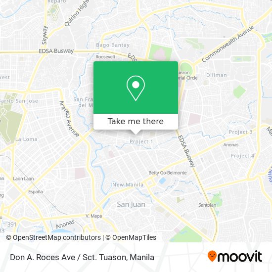 Don A. Roces Ave / Sct. Tuason map