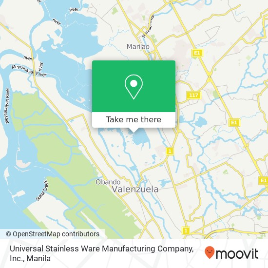 Universal Stainless Ware Manufacturing Company, Inc. map