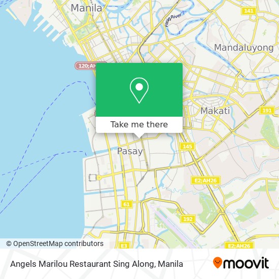 Angels Marilou Restaurant Sing Along map