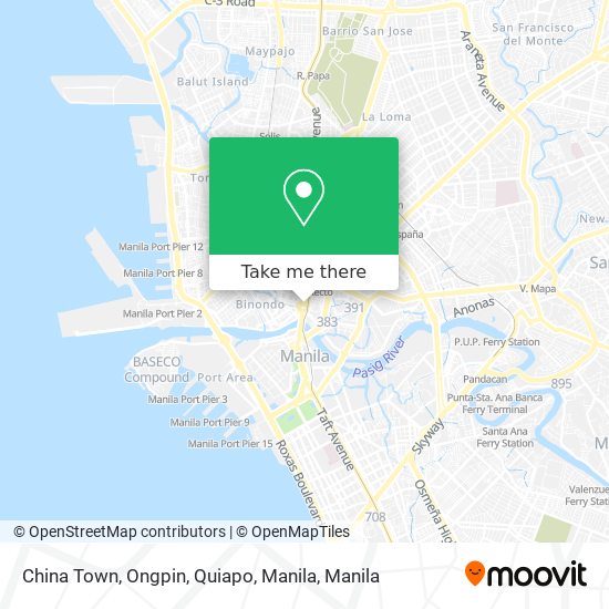China Town, Ongpin, Quiapo, Manila map
