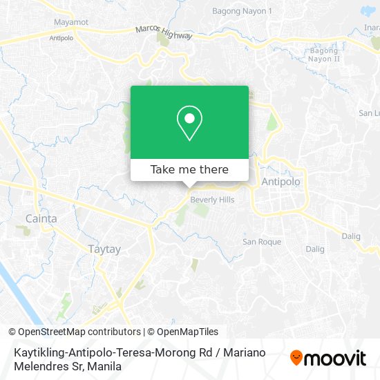 Kaytikling-Antipolo-Teresa-Morong Rd / Mariano Melendres Sr map