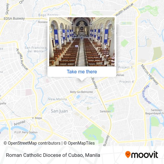 Roman Catholic Diocese of Cubao map