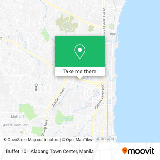 Buffet 101 Alabang Town Center map