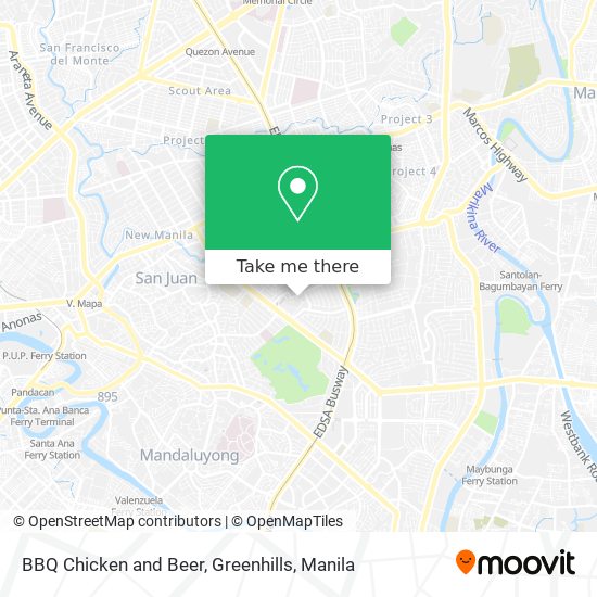 BBQ Chicken and Beer, Greenhills map