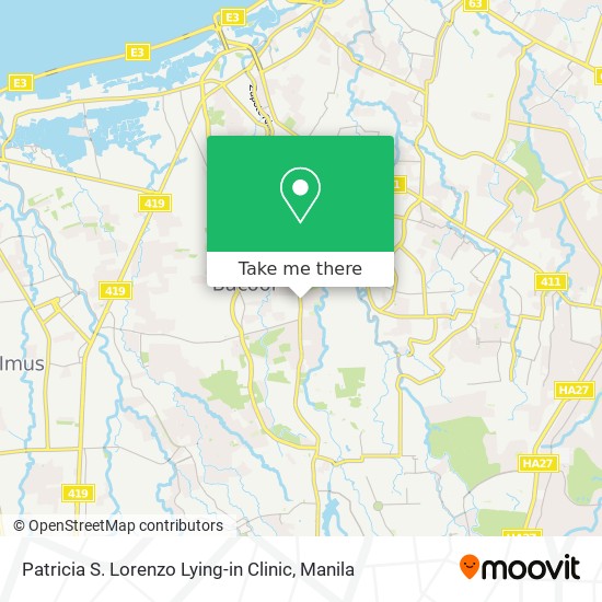 Patricia S. Lorenzo Lying-in Clinic map