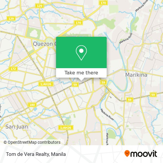 Tom de Vera Realty map