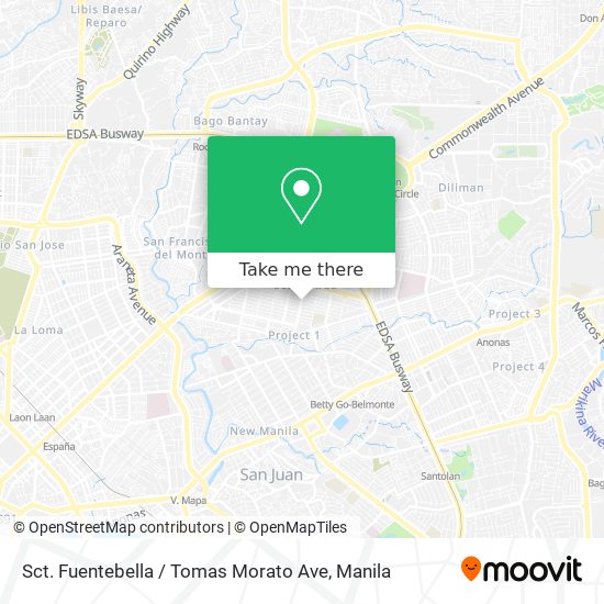 Sct. Fuentebella / Tomas Morato Ave map
