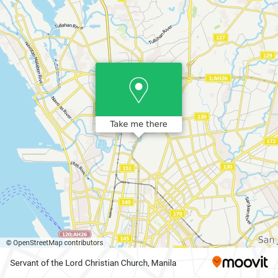 Servant of the Lord Christian Church map
