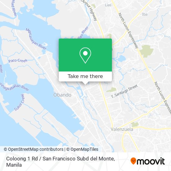 Coloong 1 Rd / San Francisco Subd del Monte map