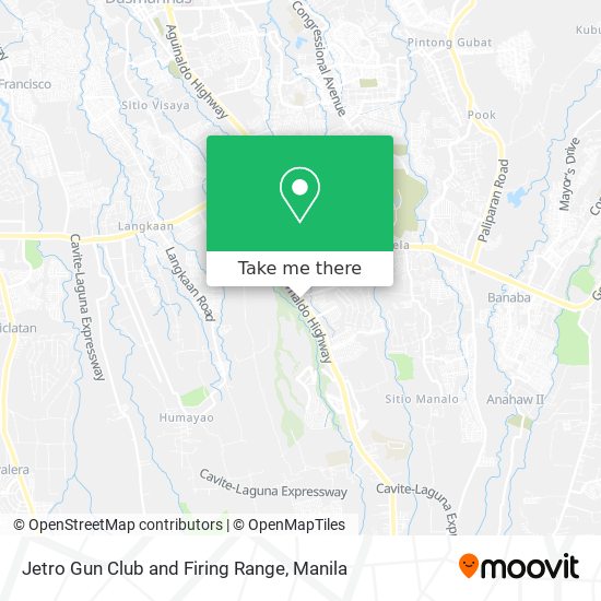 Jetro Gun Club and Firing Range map