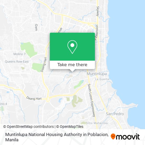 Muntinlupa National Housing Authority in Poblacion map