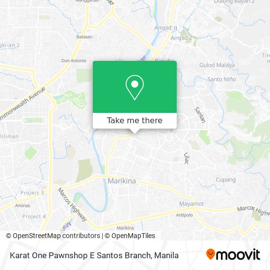 Karat One Pawnshop E Santos Branch map