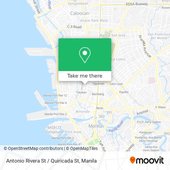 Antonio Rivera St / Quiricada St map