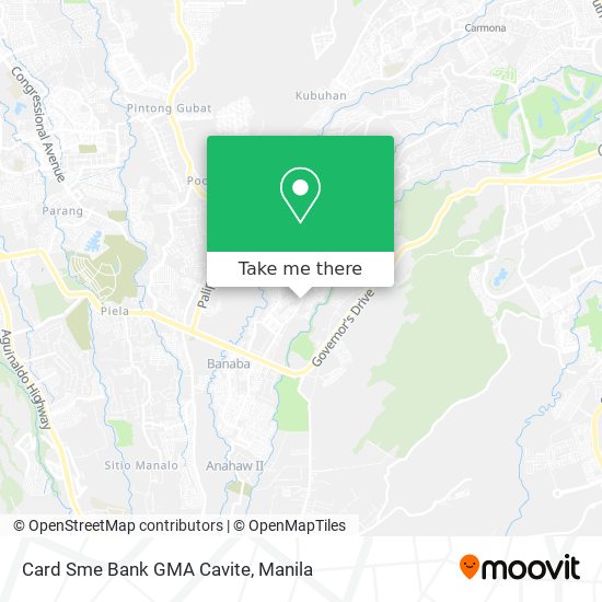 Card Sme Bank GMA Cavite map