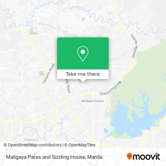 Maligaya Pares and Sizzling House map