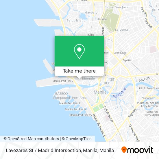 Lavezares St / Madrid Intersection, Manila map