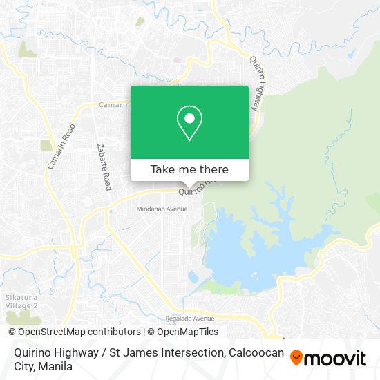 Quirino Highway / St James Intersection, Calcoocan City map