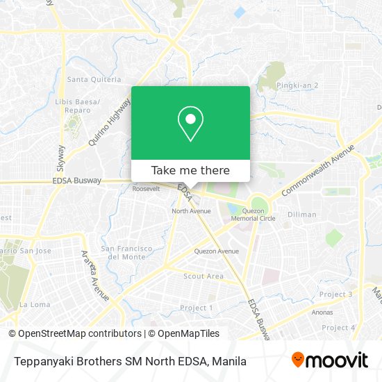 Teppanyaki Brothers SM North EDSA map