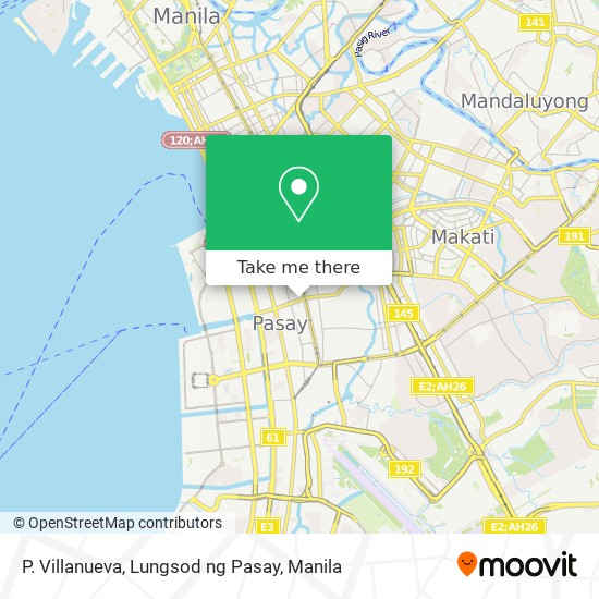 P. Villanueva, Lungsod ng Pasay map