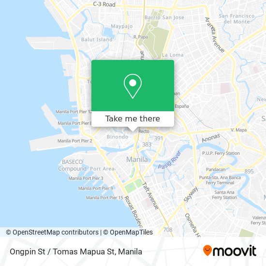Ongpin St / Tomas Mapua St map