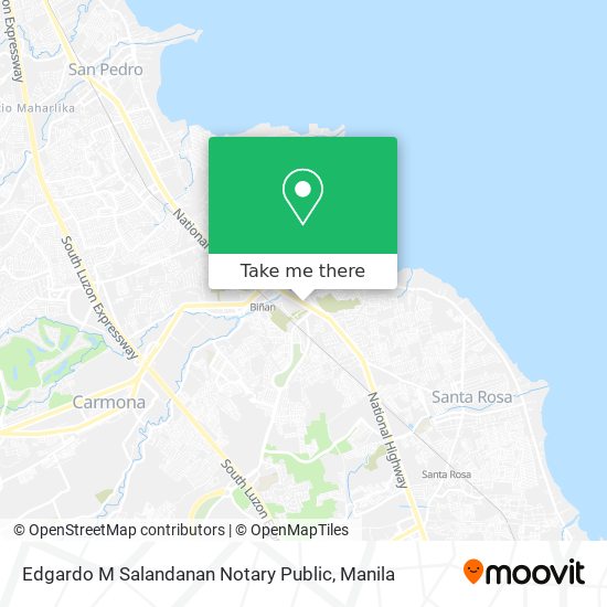 How to get to Edgardo M Salandanan Notary Public in Biñan by Bus or Train?