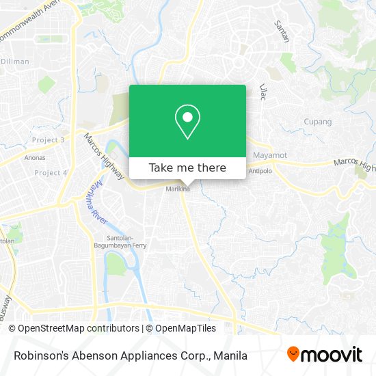 Robinson's Abenson Appliances Corp. map