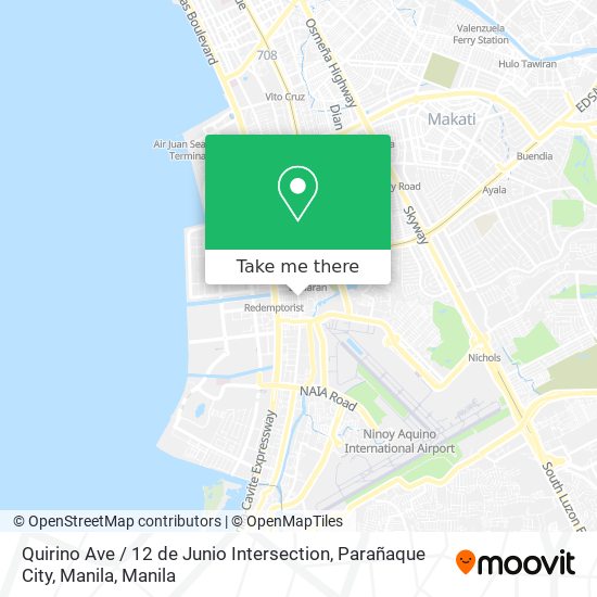 Quirino Ave / 12 de Junio Intersection, Parañaque City, Manila map