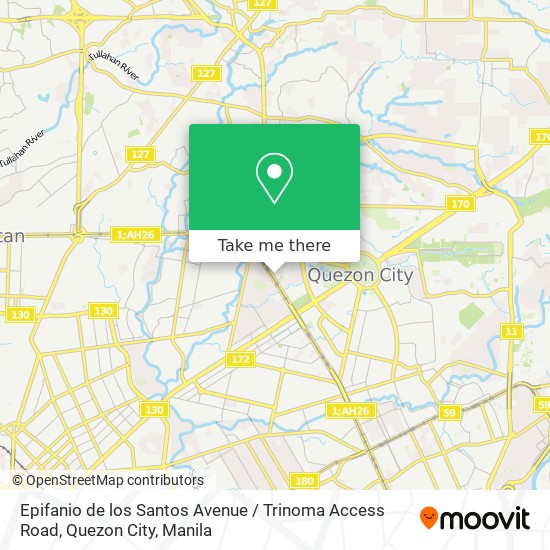 Epifanio de los Santos Avenue / Trinoma Access Road, Quezon City map