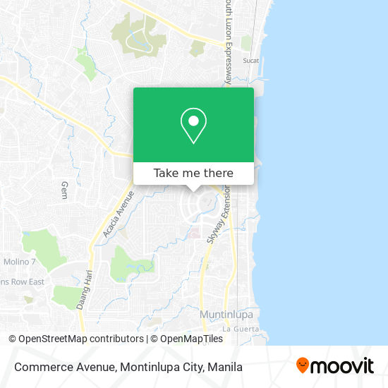 Commerce Avenue, Montinlupa City map