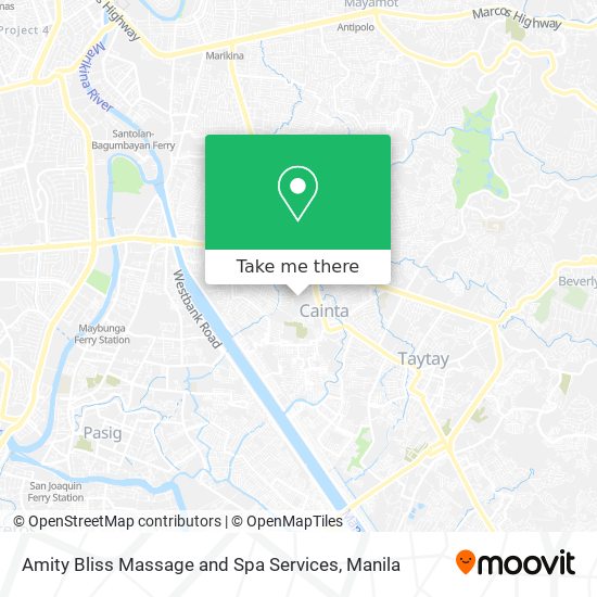 Amity Bliss Massage and Spa Services map